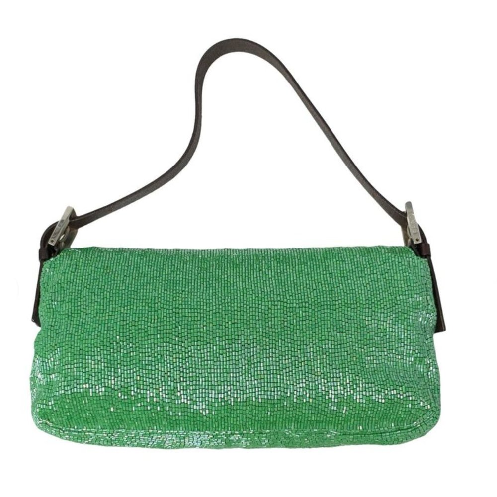 ❌SOLD❌ Fendi Baguette Shoulder Bag Beaded Green - Picture 3 of 3